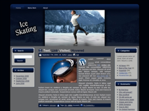 Product picture Ice Skating   WP Theme with MRR